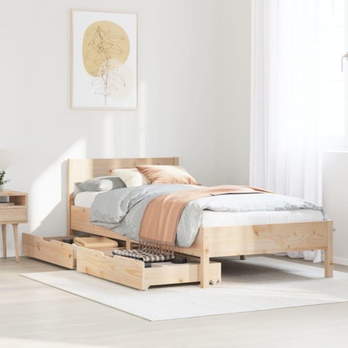 Sengeramme uden madras 90x200 cm massivt fyrretræ