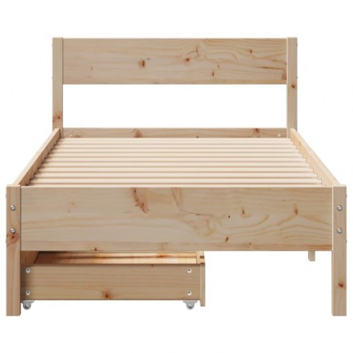 Sengeramme uden madras 90x200 cm massivt fyrretræ