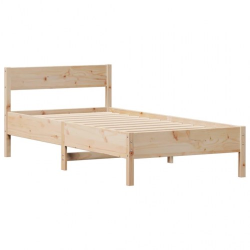 Sengeramme uden madras 90x200 cm massivt fyrretræ