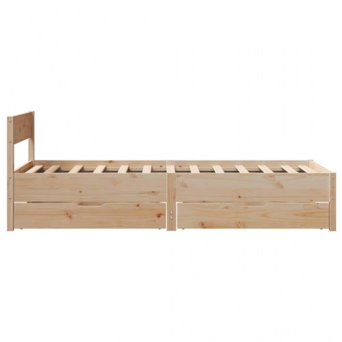 Sengeramme uden madras 90x200 cm massivt fyrretræ