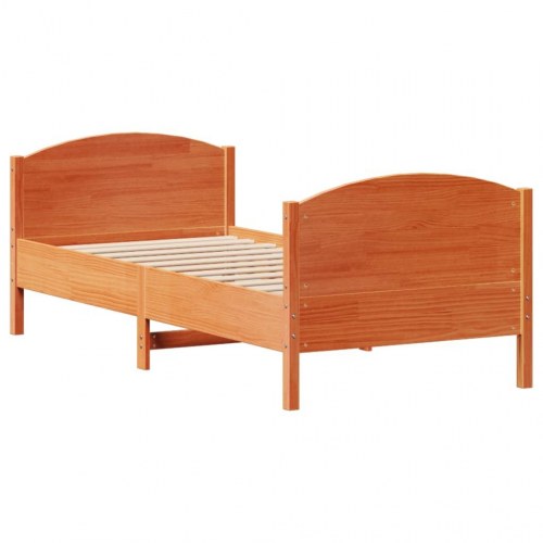Sengeramme uden madras med 2 skuffer 90 x 200 cm - gyldenbrun