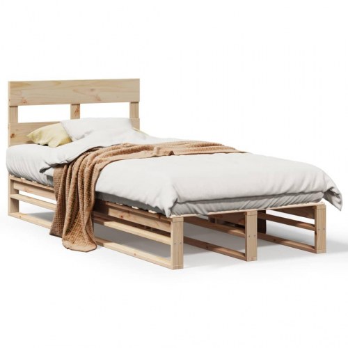 Sengeramme uden madras 90 x 190 cm - massivt fyrretræ
