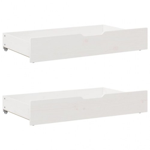 Sengeramme 135 x 190 cm med 2 skuffer - hvid