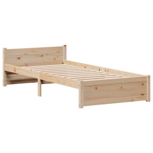 Sengeramme med skuffer 90x190 cm - massivt fyrretræ, lamelbund