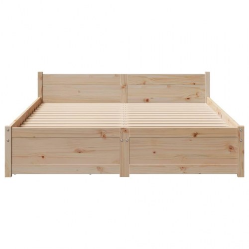 Sengeramme uden madras 140x200 cm massivt fyrretræ