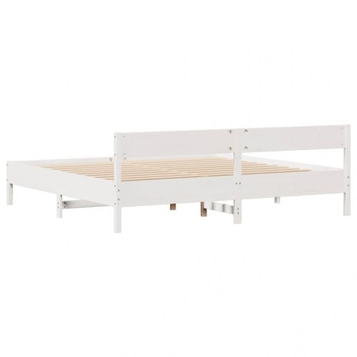 Sengeramme 160 x 200 cm med 2 skuffer - hvid