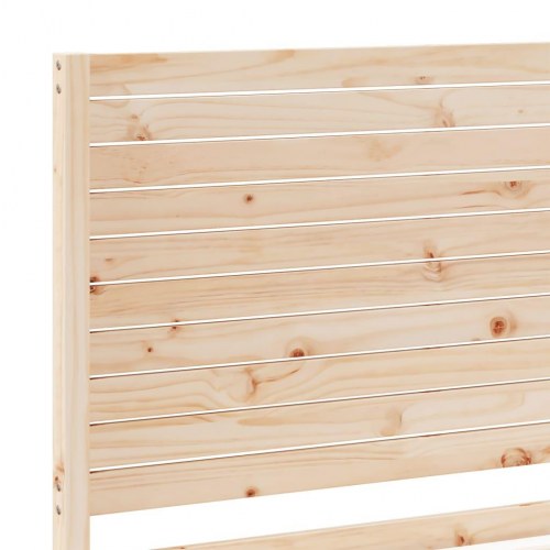 Ekstra lang sengeramme 160x210 cm - massivt fyrretræ med lamelbund og hovedgærde