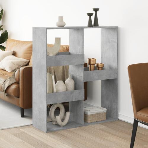 Rumdeler 100x33x115 cm konstrueret træ betongrå