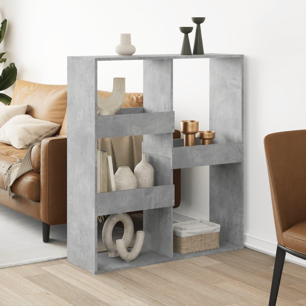 Rumdeler 100x33x115 Konstrueret Træ Betongrå
