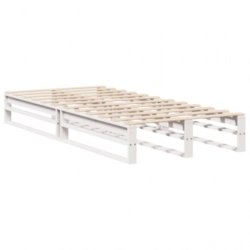 Sengeramme 75 x 190 cm i massivt fyrretræ - hvid