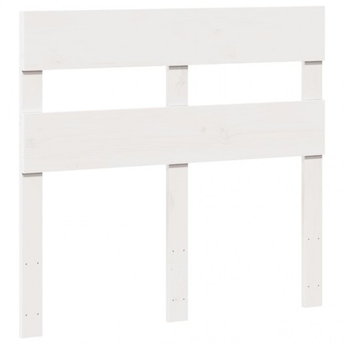 Sengeramme 75 x 190 cm i massivt fyrretræ - hvid