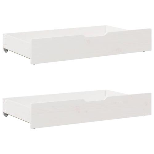 Sengeramme uden madras 75x190 cm massivt fyrretræ hvid