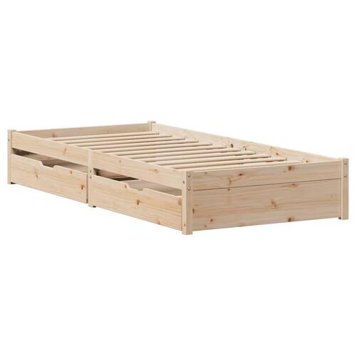 Sengeramme uden madras 100x200 cm massivt fyrretræ