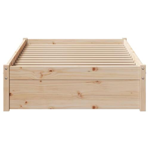 Sengeramme uden madras 100x200 cm massivt fyrretræ
