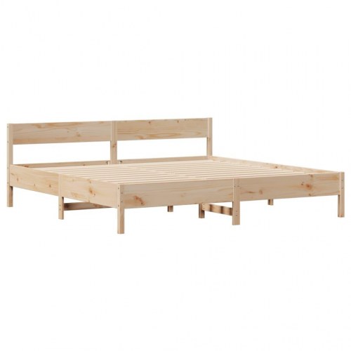 Sengeramme 180 x 200 cm i massivt fyr med opbevaringsskuffer