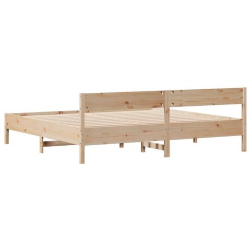 Sengeramme 180 x 200 cm i massivt fyr med opbevaringsskuffer