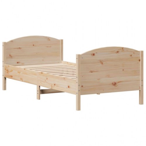 Sengeramme med skuffer 75 x 190 cm - massivt fyrretræ (ubehandlet)