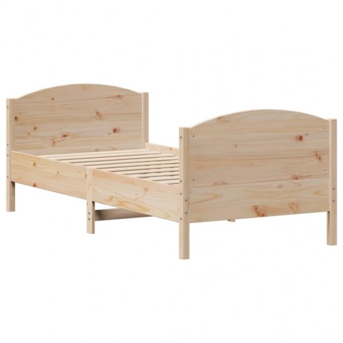 Sengeramme med skuffer 75 x 190 cm - massivt fyrretræ (ubehandlet)