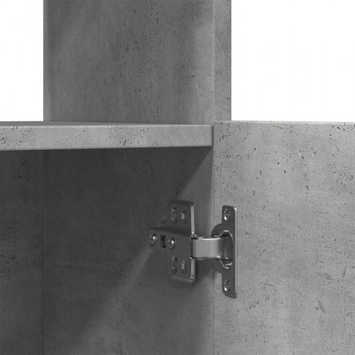 Reol 92x33x180 cm i konstrueret træ - betongrå