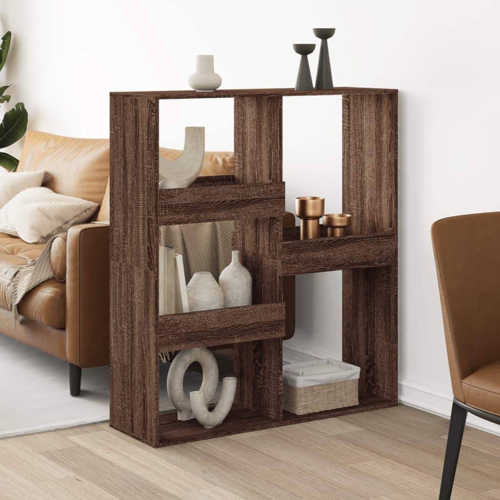 Rumdeler 100x33x115 Konstrueret Træ Brun Egetræsfarve