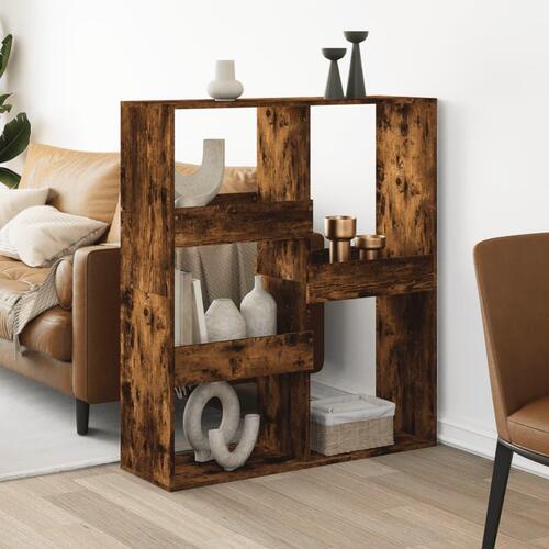 Rumdeler 100x33x115 cm konstrueret træ røget egetræsfarve