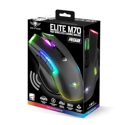 Gaming mus Spirit of Gamer Elite M-70 - trådløs, sort