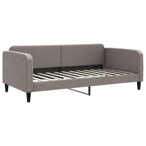 Daybed 100×200 cm i stof - gråbrun sovesofa