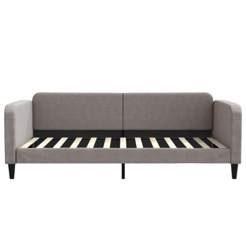 Daybed 100×200 cm i stof - gråbrun sovesofa