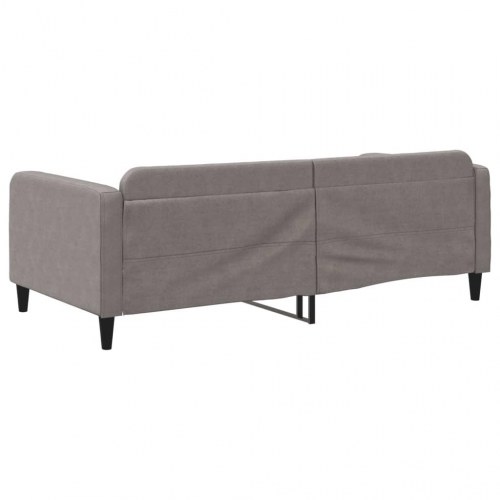 Daybed 100×200 cm i stof - gråbrun sovesofa