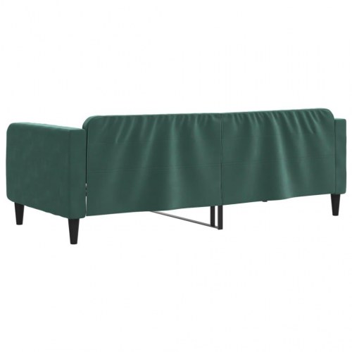 Daybed 90x200 cm i velour - mørkegrøn sengeramme