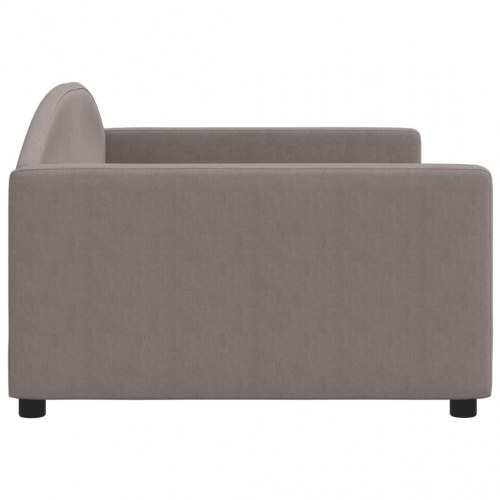 Daybed 100 x 200 cm i stof - gråbrun sengeramme/sovesofa