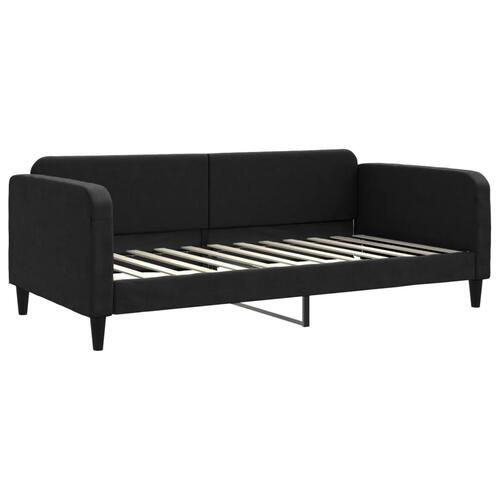 Daybed med udtræk og skuffer 100x200 cm stof sort