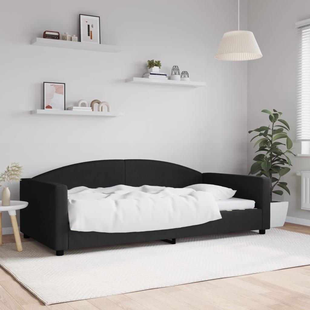 Daybed 100x200 cm stof sort billede