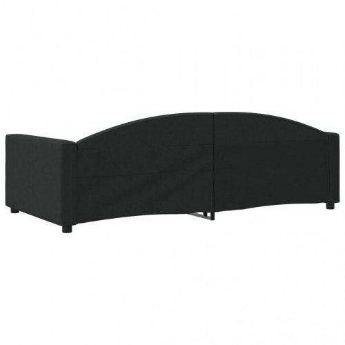 Daybed 100×200 cm i stof - sort sengeramme med lameller