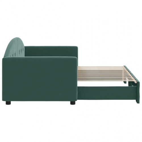 Daybed med udtræk 80 x 200 cm - mørkegrøn