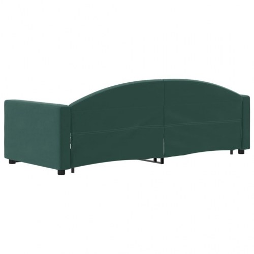 Daybed med udtræk 80 x 200 cm - mørkegrøn