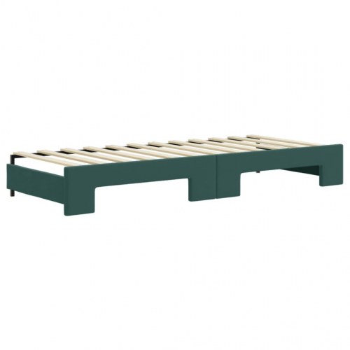 Daybed med udtræk 80 x 200 cm - mørkegrøn