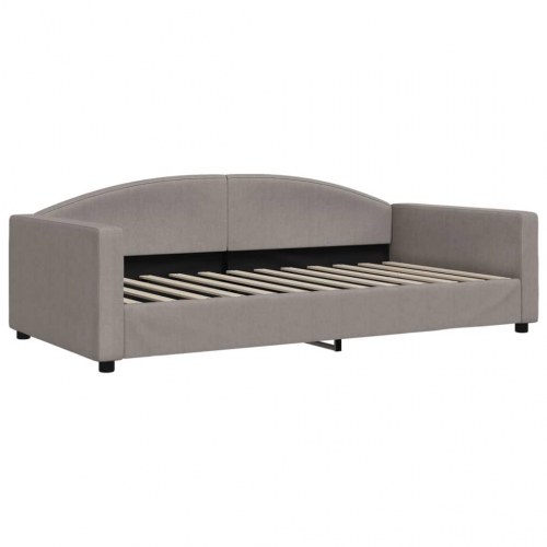 Daybed med madras 100x200 cm stof gråbrun