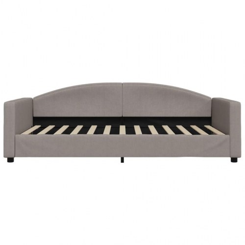 Daybed med madras 100x200 cm stof gråbrun