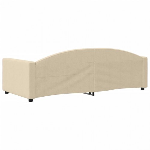 Daybed 90x200 cm i stof - cremefarvet sovesofa