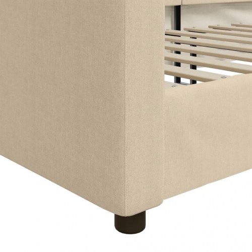 Daybed 90x200 cm i stof - cremefarvet sovesofa