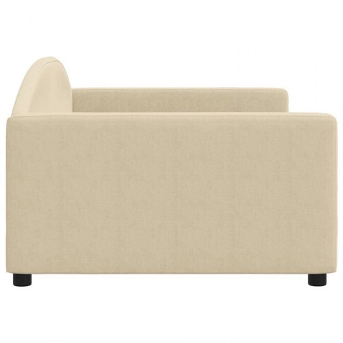 Daybed i stof 100×200 cm - cremefarvet sovesofa