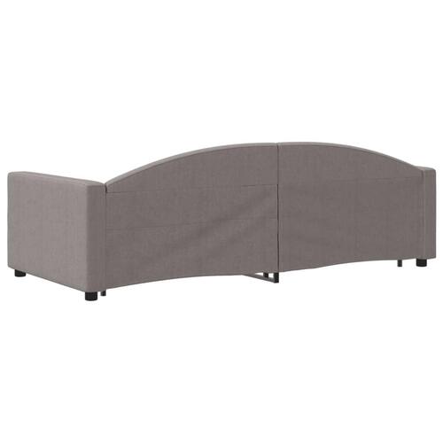 Daybed med udtræk og skuffer 90x200 cm stof gråbrun
