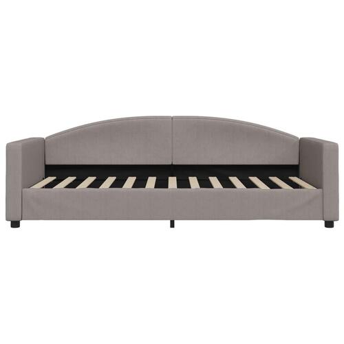 Daybed med udtræk og skuffer 90x200 cm stof gråbrun