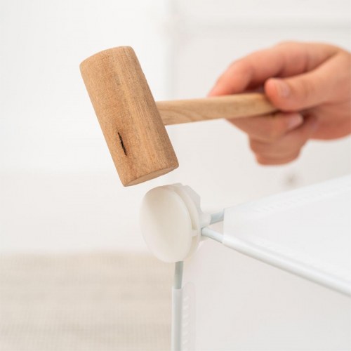 Bærbar modulær skoholder, grå - op til 36 par