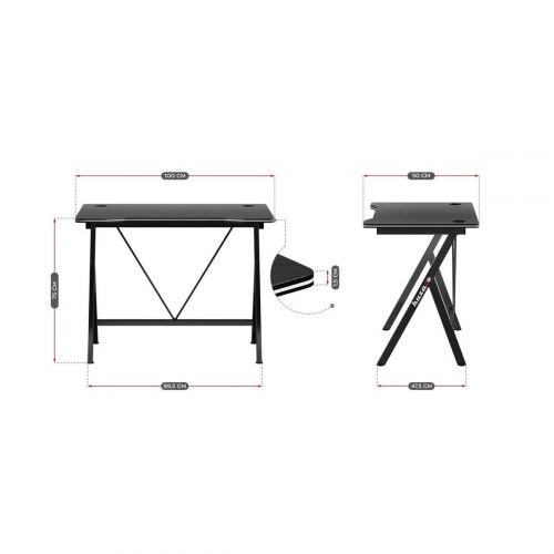 Huzaro HZ-Hero 1.4 gaming skrivebord - sort, 100 cm