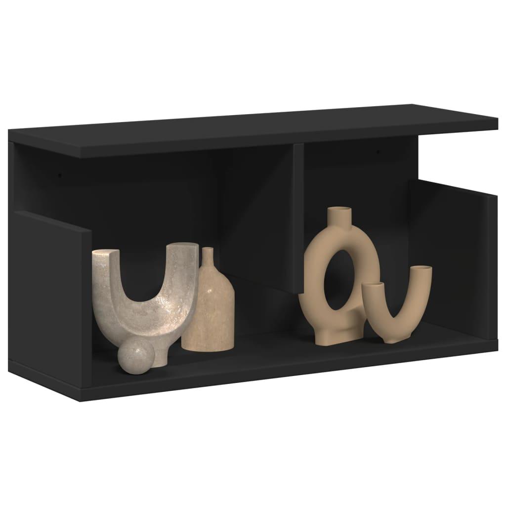 Vægskab 60x20x30 cm konstrueret træ sort billede