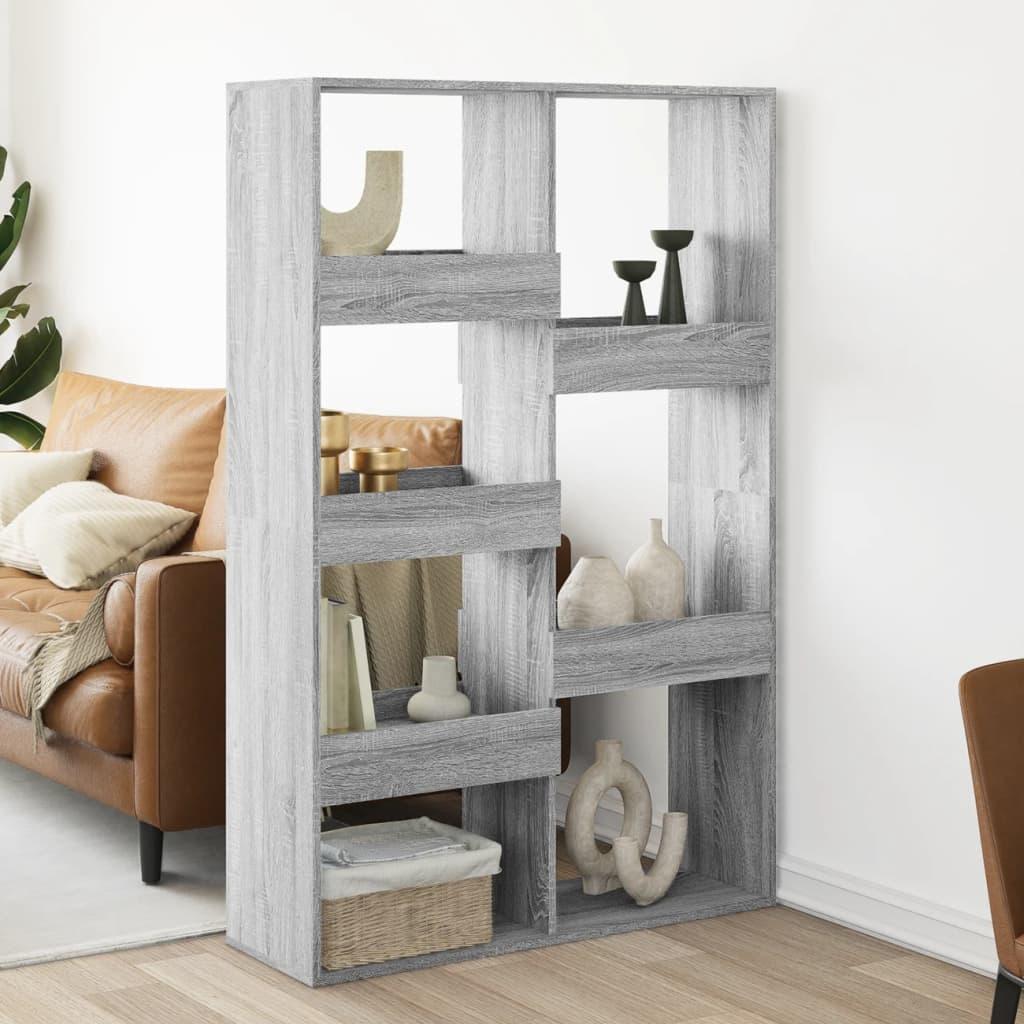 Rumdeler 100x33x155,5 cm konstrueret træ grå sonoma-eg