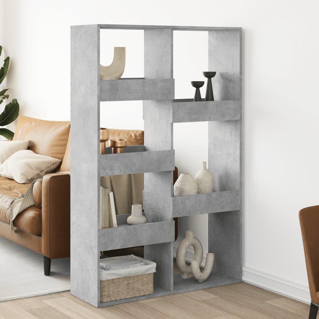 Rumdeler 100x33x155,5 cm konstrueret træ betongrå