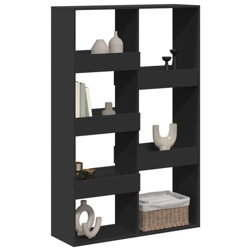 Rumdeler 100x33x155,5 cm konstrueret træ sort